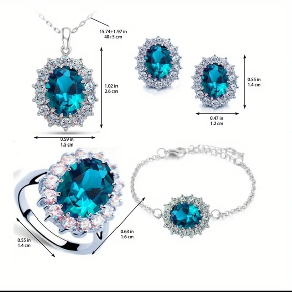 🆕️Elegant Aqua Jewelry Gift Set💎 - Picture 1 of 1